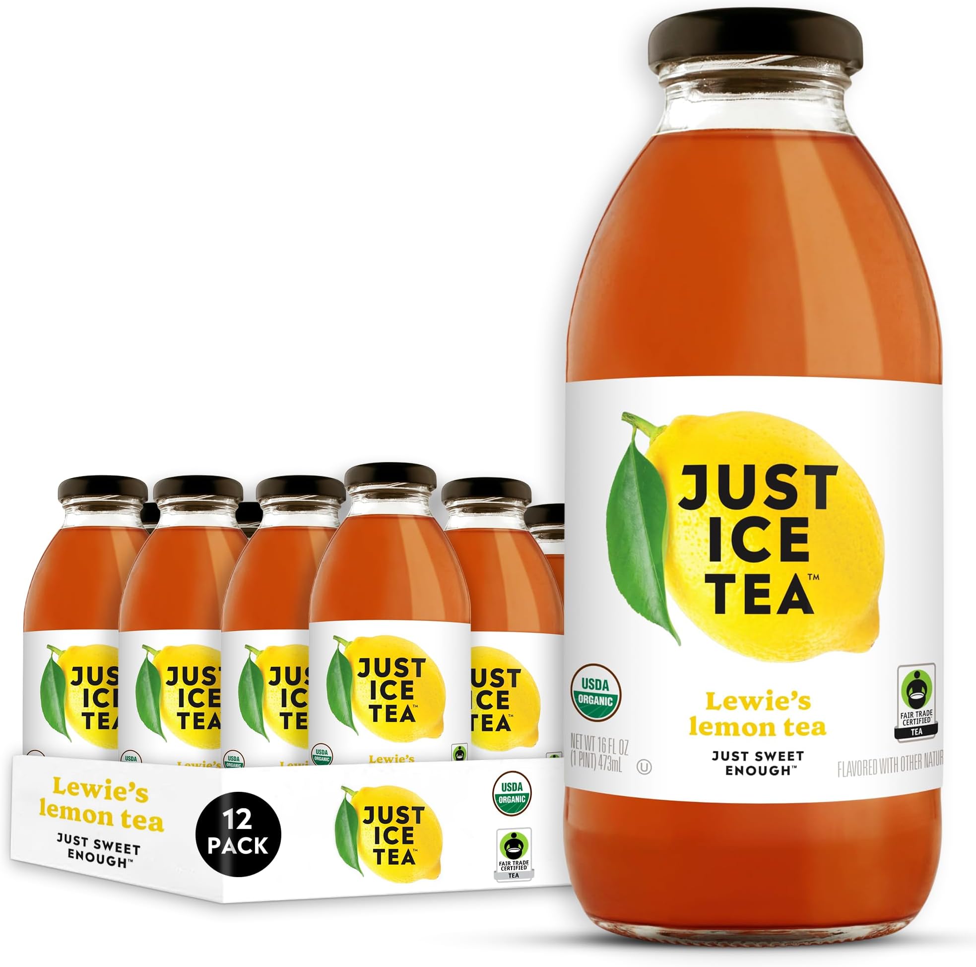 Just Ice Tea Organic Iced Tea, 16 Fl Oz Glass Bottles