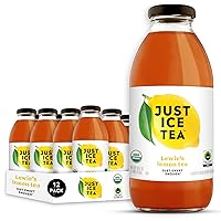 Vista 28 de Just Ice Tea Té helado orgánico, botellas de vidrio de 16 onzas líquidas (té de hierbas de hibisco de bayas, paquete de 12)
