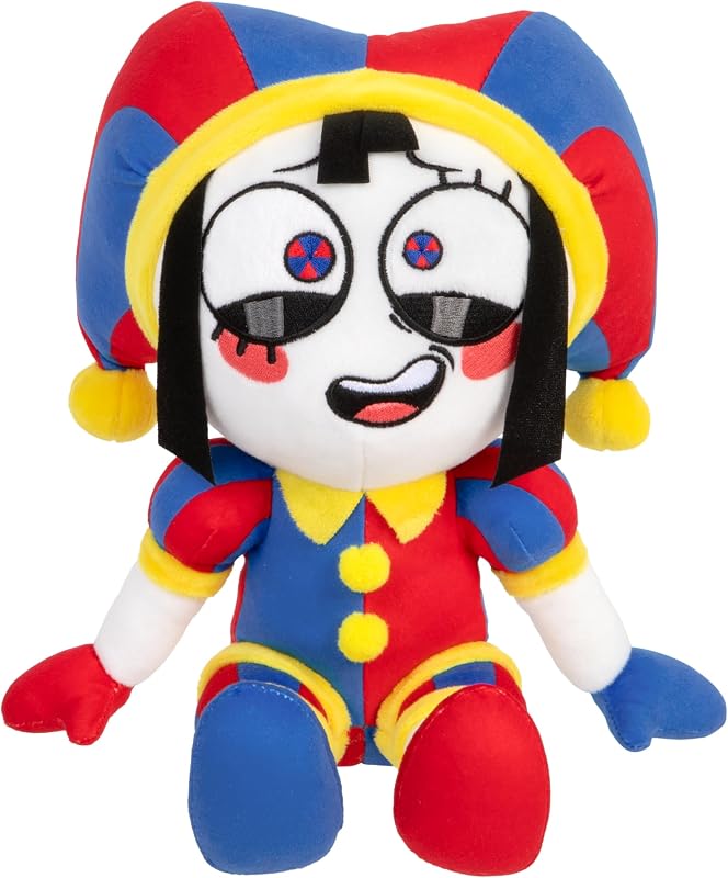 The Amazing Digital Circus Talking Pomni Plush, Press Pomni's Foot and Hear Her Say 13 Unique Phrases, 12" / 30 CM Interactive Plush Figure Made with Premium Materials