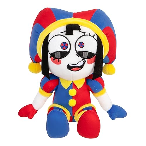 The Amazing Digital Circus Large Plush Pomni Figure, 12"/ 30 CM Figure Made with Premium Materials, Also Available is The Large Size Plush Caine, Collect Them Both