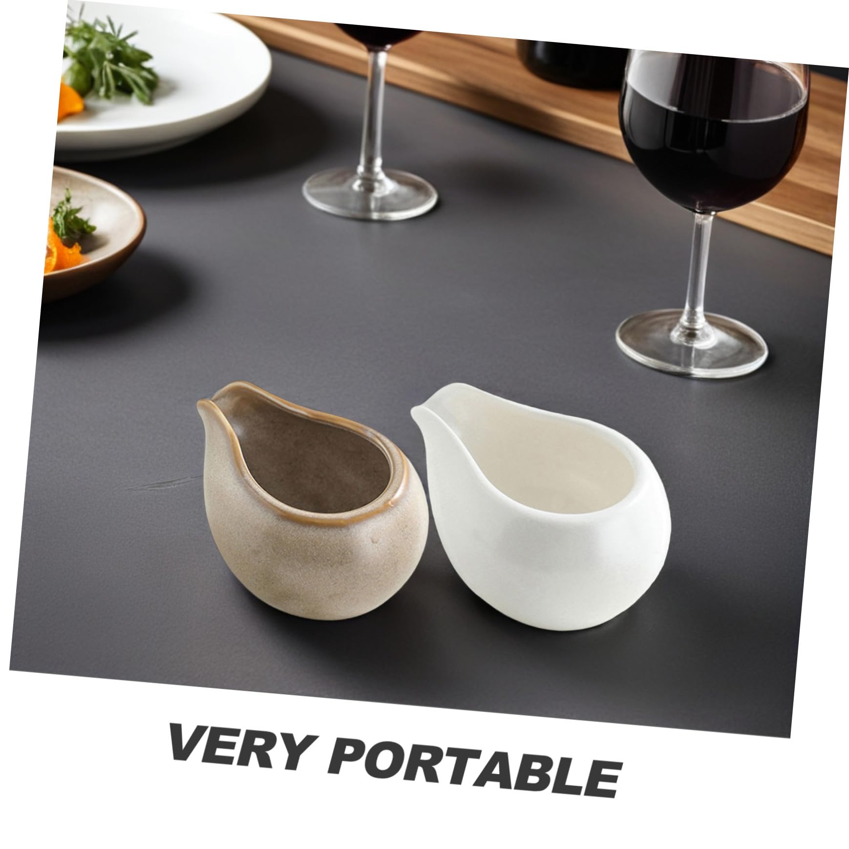 Luxshiny 10 Stück Japanisches Milchkännchen Keramisches Sahne und Soßengefäß für Kaffee Milch und Dressings für Restaurants Cafés Partys und Heimgebrauch
