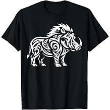 Tribal Warthog Wild Boar Animal Art T-Shirt