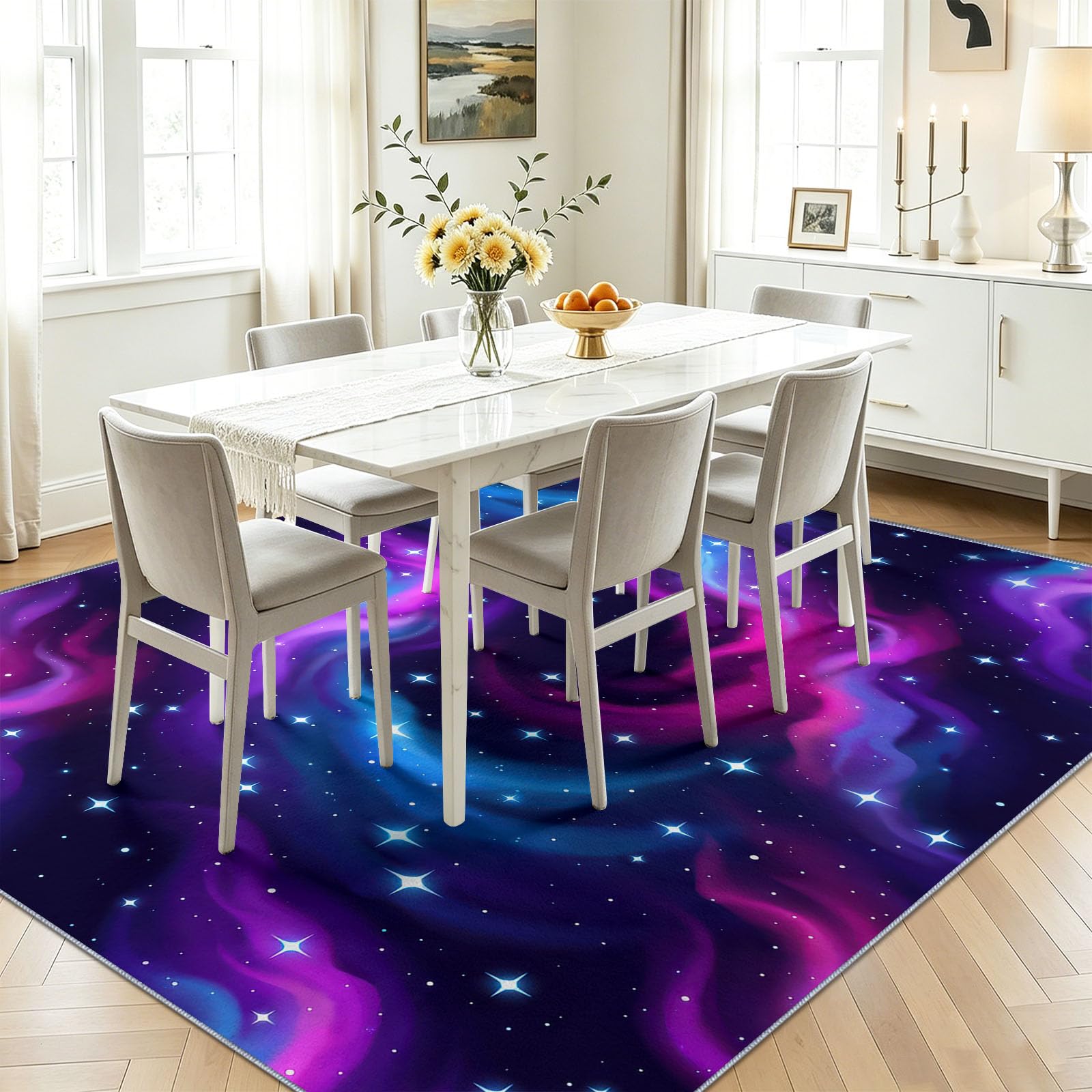 Tapis 120 x 170 cm Style Onirique Lavable Coloré