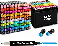 Canetas para Pintar Bobbie 120 Cores, para Livro de Colorir, Marcador - Canetinhas Ponta Dupla, Secagem Rápida, Base de Álcool, Não Tóxicas - Para Presente Criativo Antiestresse Premium (36)