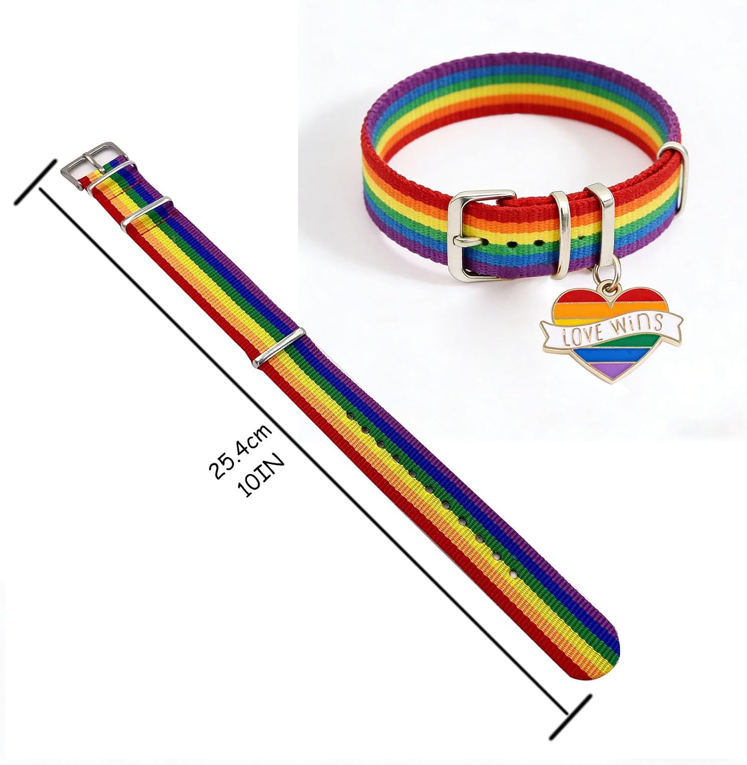 LGBTQ Rainbow Pride Bracelet for Women Men Bisexual Lesbian Rainbow Flag Charm Wristband Handmade LGBT Pride Bracelets for Pride Month thumbnail