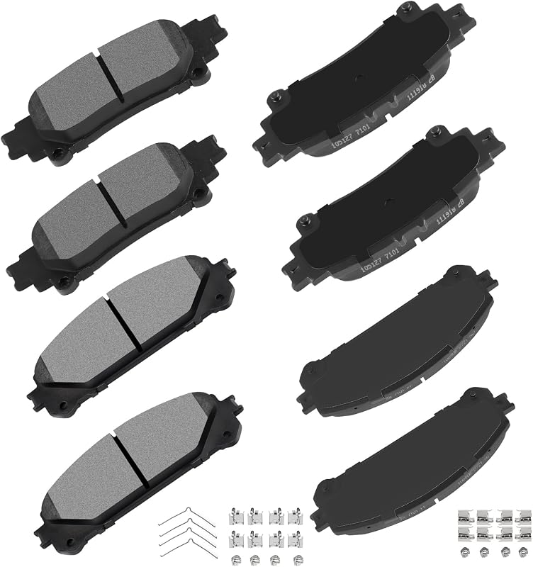 Kit de pastilhas de freio cerâmicas dianteiras e traseiras cciyu D1324 D1391 – 8 unidades