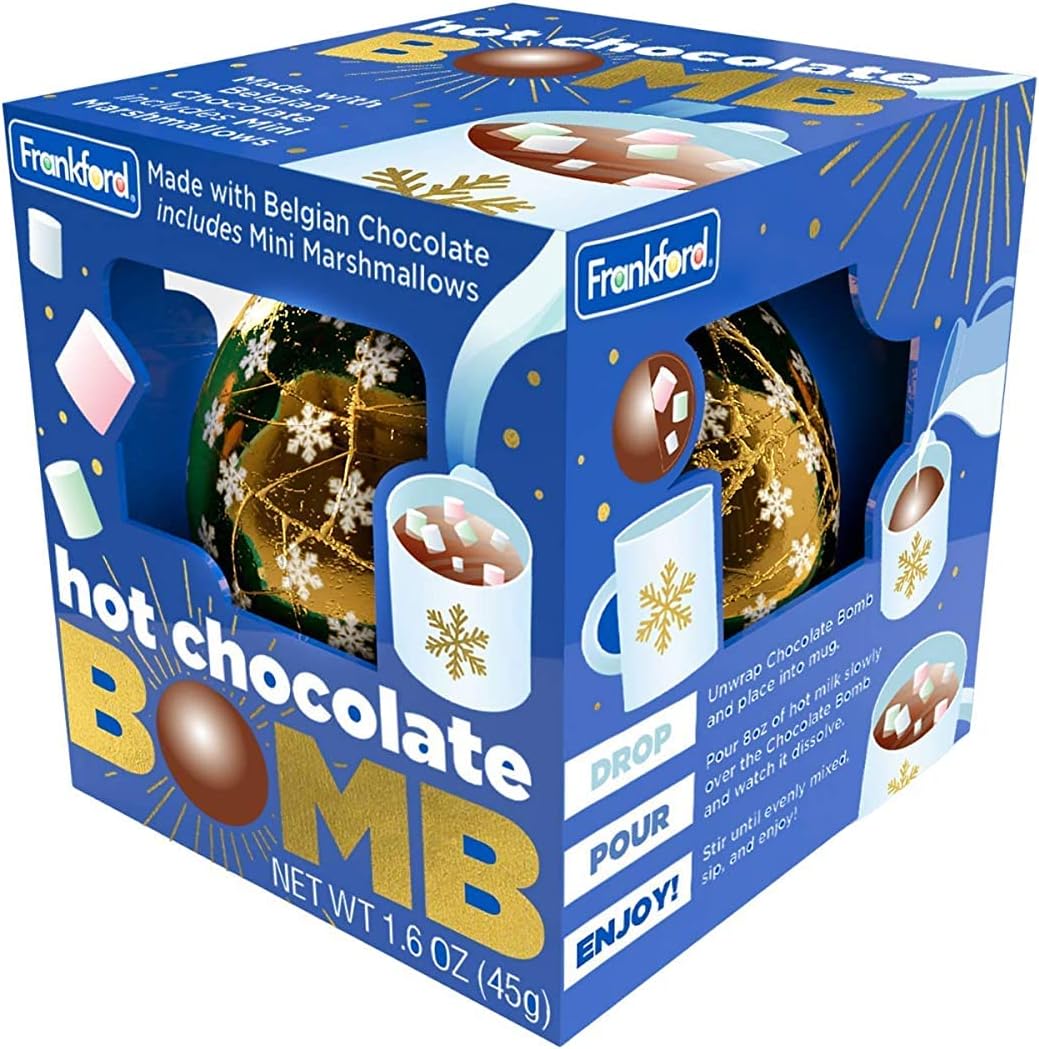 Hot Chocolate Bombs - Gourmet Belgian Hot Cocoa Bombs with Mini Marshmallows (Pack of 2)
