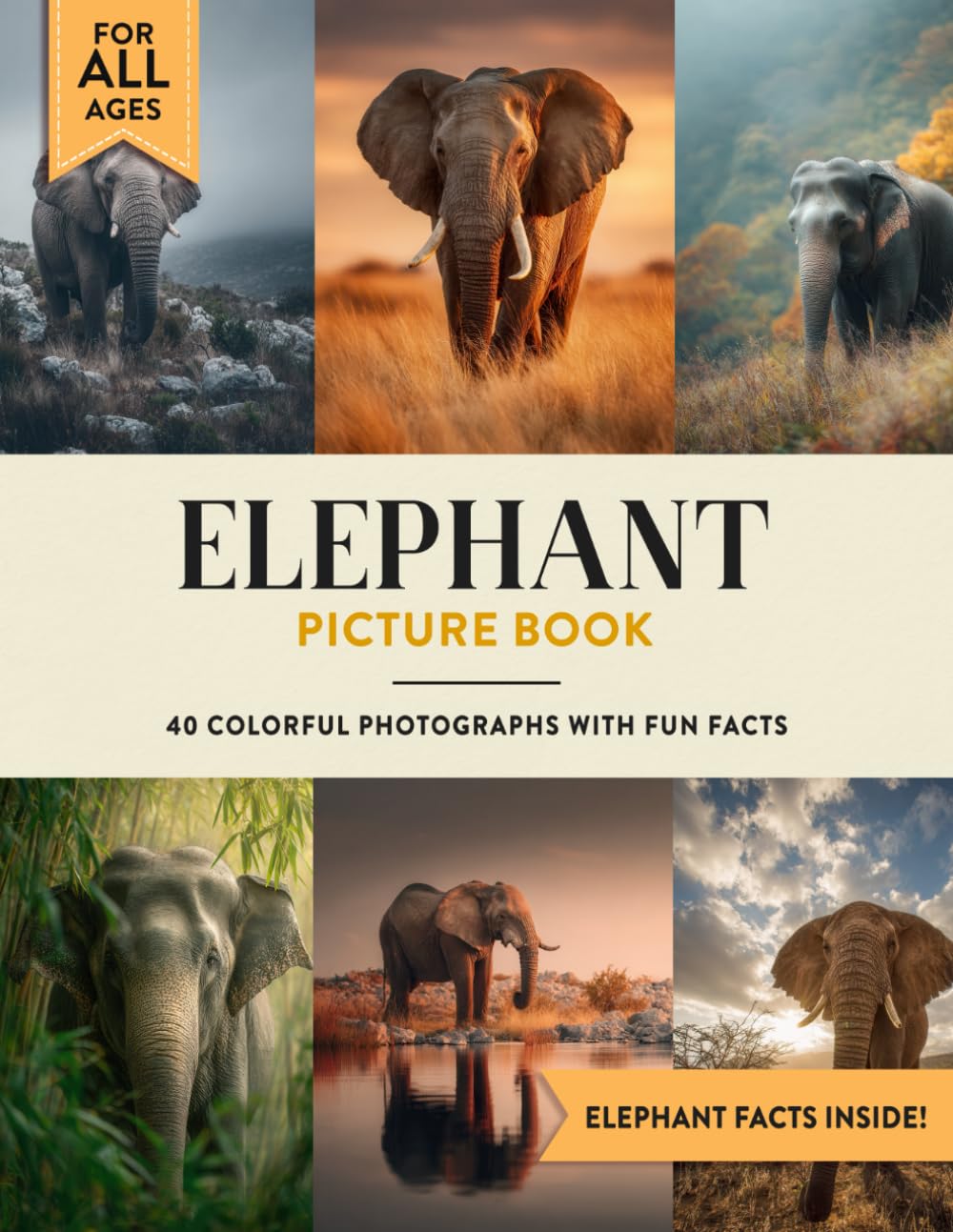 Elephant Picture Book: Learn All About Elephants with Fun Photos and Elephant Facts for Kids & Adults