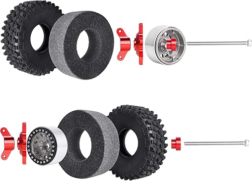 Miniatura 4 de HobbyPark 1.9 Ruedas y neumáticos Beadlock de 4.72 pulgadas de altura con herramienta de montaje para Traxxas TRX4 Axial SCX10 II III Redcat Gen8