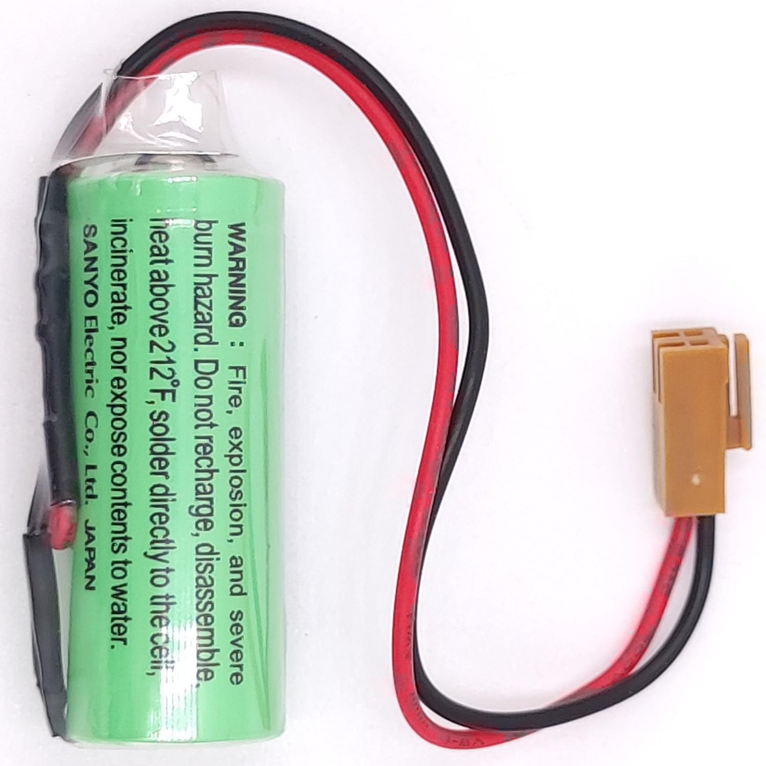 (5 Counts) CR17450SE-R 3V 2500mAh PLC Battery for FANUC A98L-0031-0012 A02B-0200-K102 CR17450 17450 CNC System Battery with 2-Pin Connector