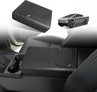 BestEvMod Center Console Armrest Pad Cover Compatible with Tesla Cybertruck 2026 2025 2024 2023 Accessories TPE Material Protector Seat Armrest Cover Easy to Clean Cybertruck V4 TPE
