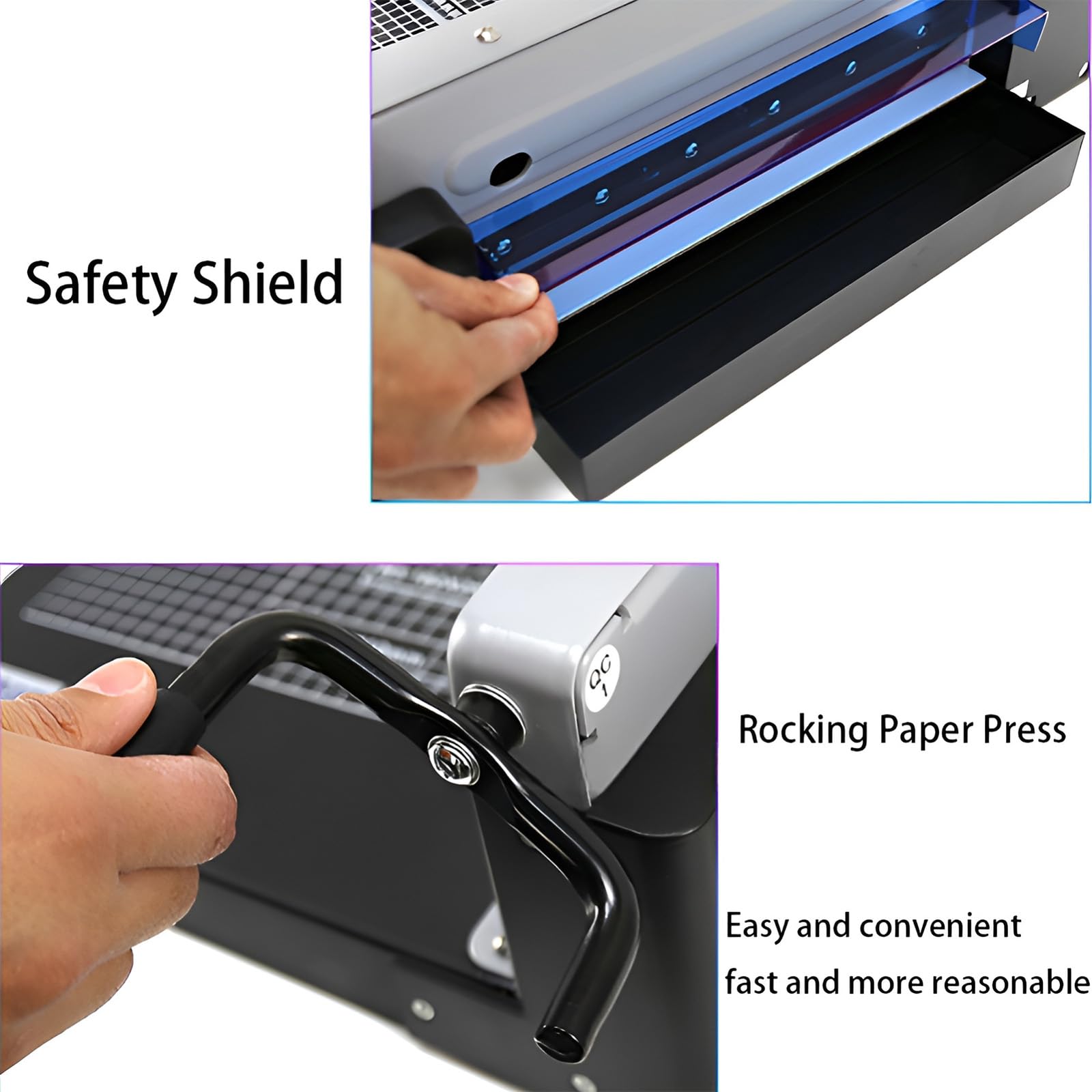 Cortador de papel resistente, capacidad de 400 hojas, guillotina manual para papel, cuero, tela y embalaje, tamaño A3/A4 para oficina, imprenta, biblioteca