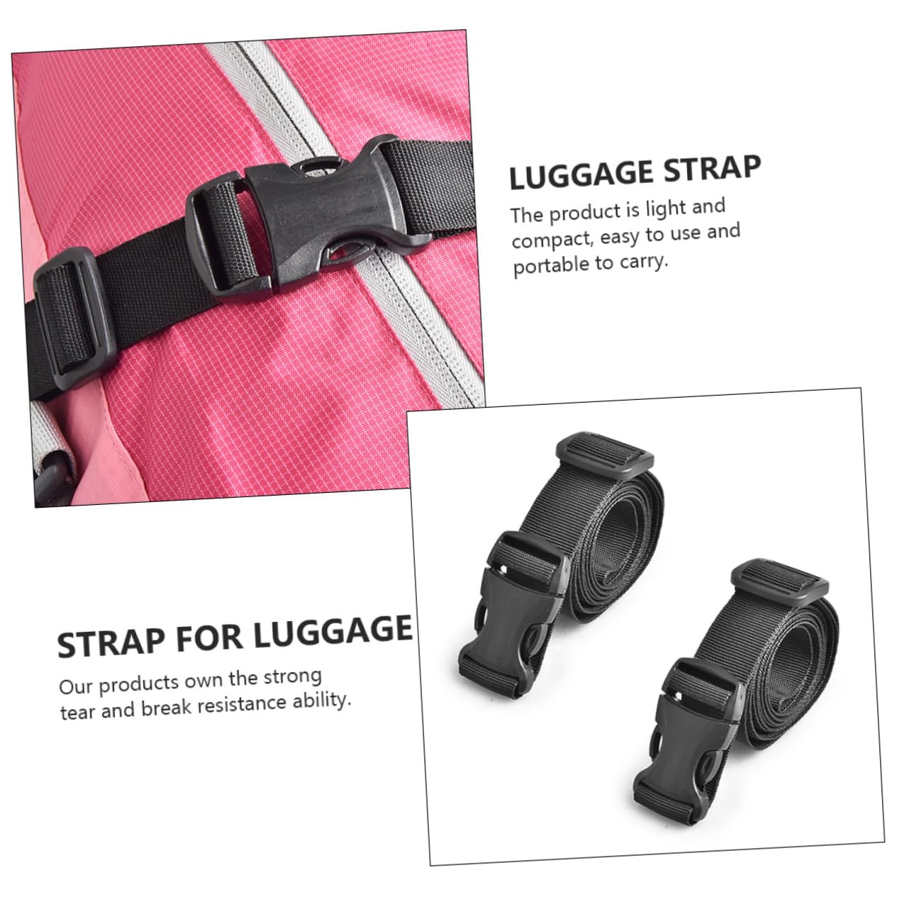 INOOMP 12 Pz cintura di imballaggio cintura portabagagli legare le cinghie con fibbia cinghie di fissaggio cinghie di ancoraggio per bagagli Allacciare tracolla cravatta