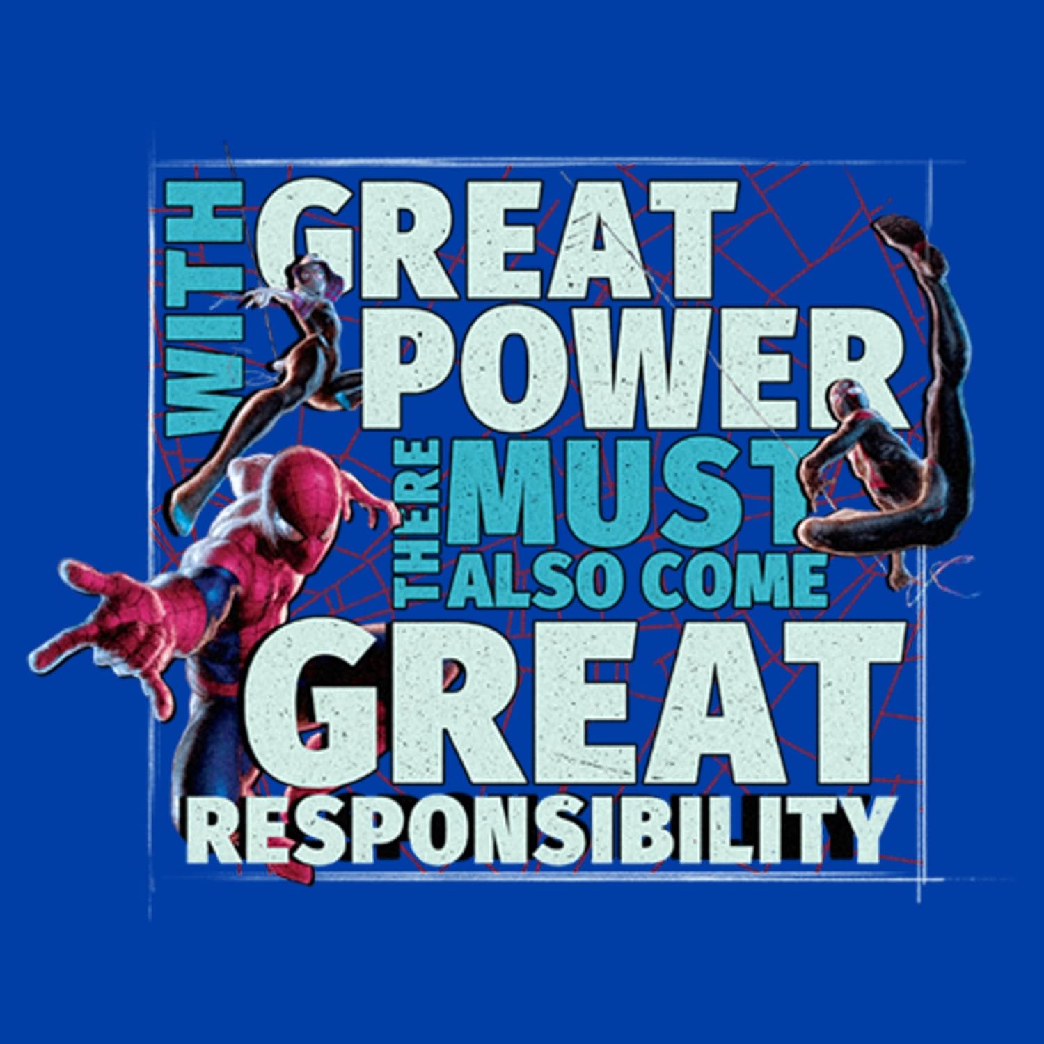 Men's Marvel: Spider-Man Great Power and Responsibility Trio Team T-Shirt