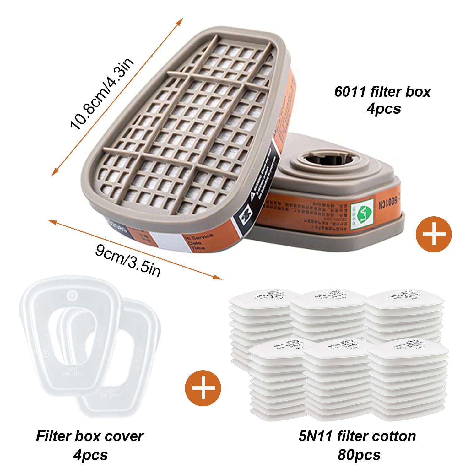 50 sztuk filtrów bawełnianych 3M, 5N11CN filtr wkładany, filtr do 6000, 6200, 7502, 6800, 7501, FF402 (2 6001)