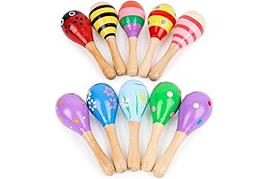 POPLAY 10PCS Mini Wooden Maracas: Enhance Early Musical Development