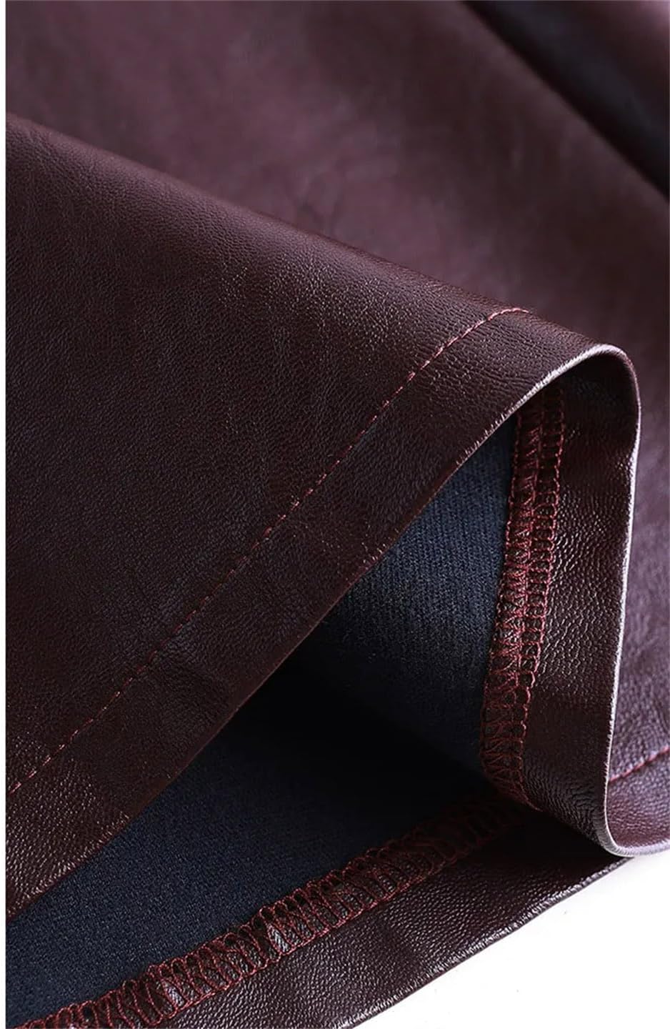 Suwequest Autumn Winter Ladies Skirts Pockets Pleated High Waist Leather Women Skirts