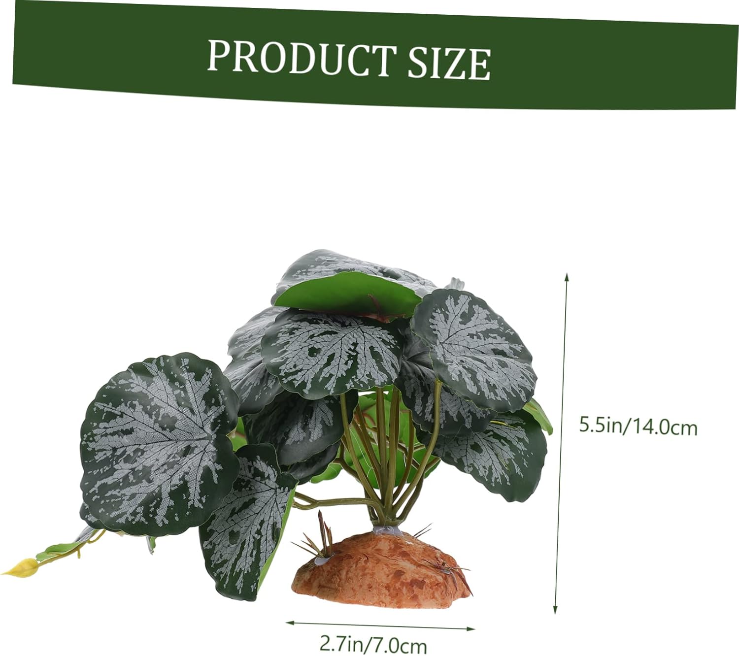 DOITOOL 3pcs Reptile Plant Decor Artificial Plant Accessory for Reptile Tanks for Lizard and Snake Habitats Easy to Install -Looking Terrarium Decoration