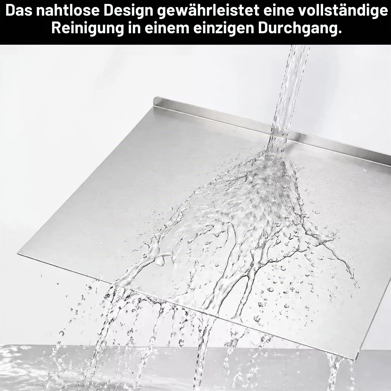 Edelstahl Schneidebrett mit Kante, Edelstahl Arbeitsplatte, Küche Schneidbrettchen, Schweres Schneidebrett zum Kochen, Backen Brot Restaurant zum Kneten, für Fleisch, Gemüse für Küche Bar (60 * 40cm)