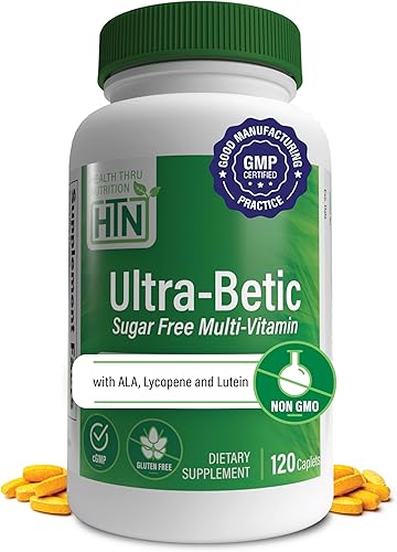 Health Thru Nutrition Ultra-Betic Multivitamínico 120 unidades  Apoya el nervio, la visión, la energía  con ALA, licopeno  Sin OMG, etiqueta limpia