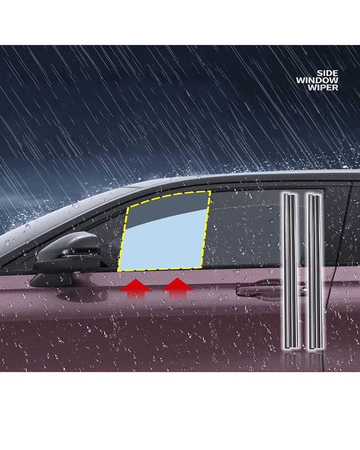 Escobilla limpiaparabrisas Para Binzhi Para XRV Limpiaparabrisas De Ventana Lateral De Coche De Vidrio Anti-lluvia Y Niebla Con Doble Tira Raspadora