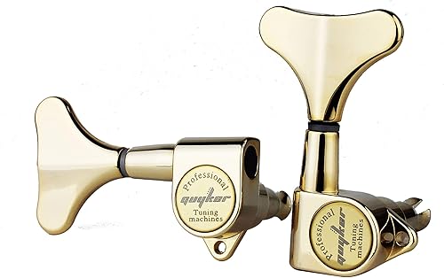 Miniatura 25 de Guyker Afinadores de bajo de guitarra (4 para la derecha) – Cabezal de afinación sellado, clavijas de afinación selladas, repuesto de cabezal