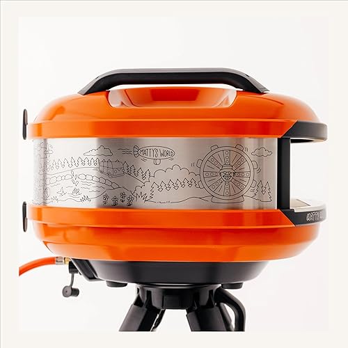 Miniatura 8 de Gozney Horno de pizza portátil Tread x Matty Matheson, naranja, hace pizzas de 12 pulgadas, revolucionario quemador de gas lateral, calentamiento