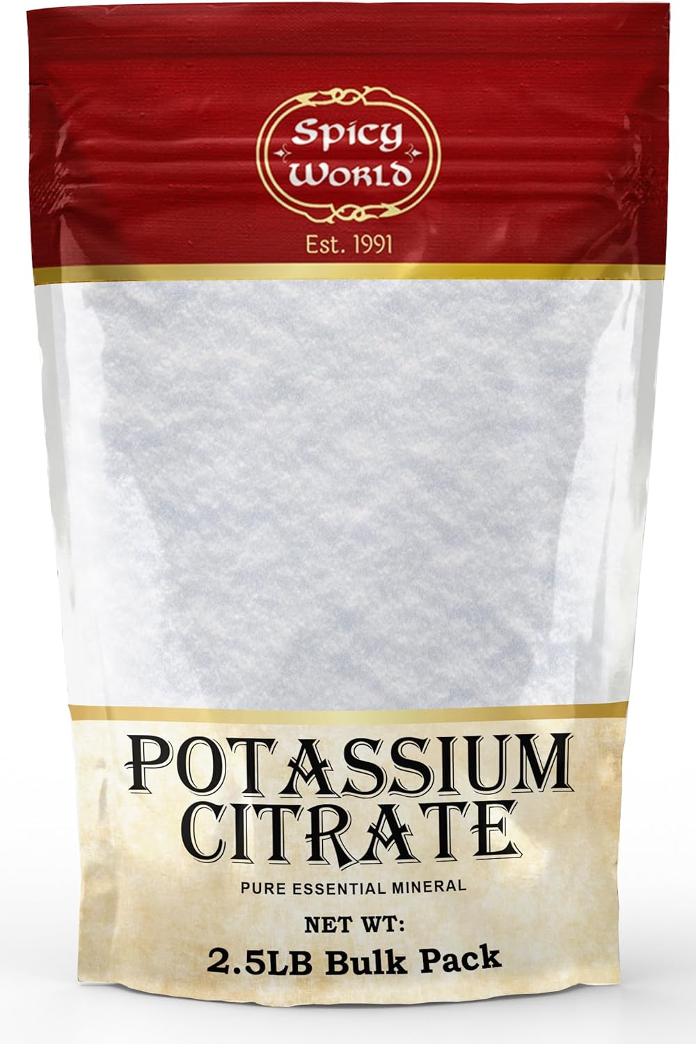 Spicy World Potassium Citrate Powder 2.5 LB (40 Oz) Bulk