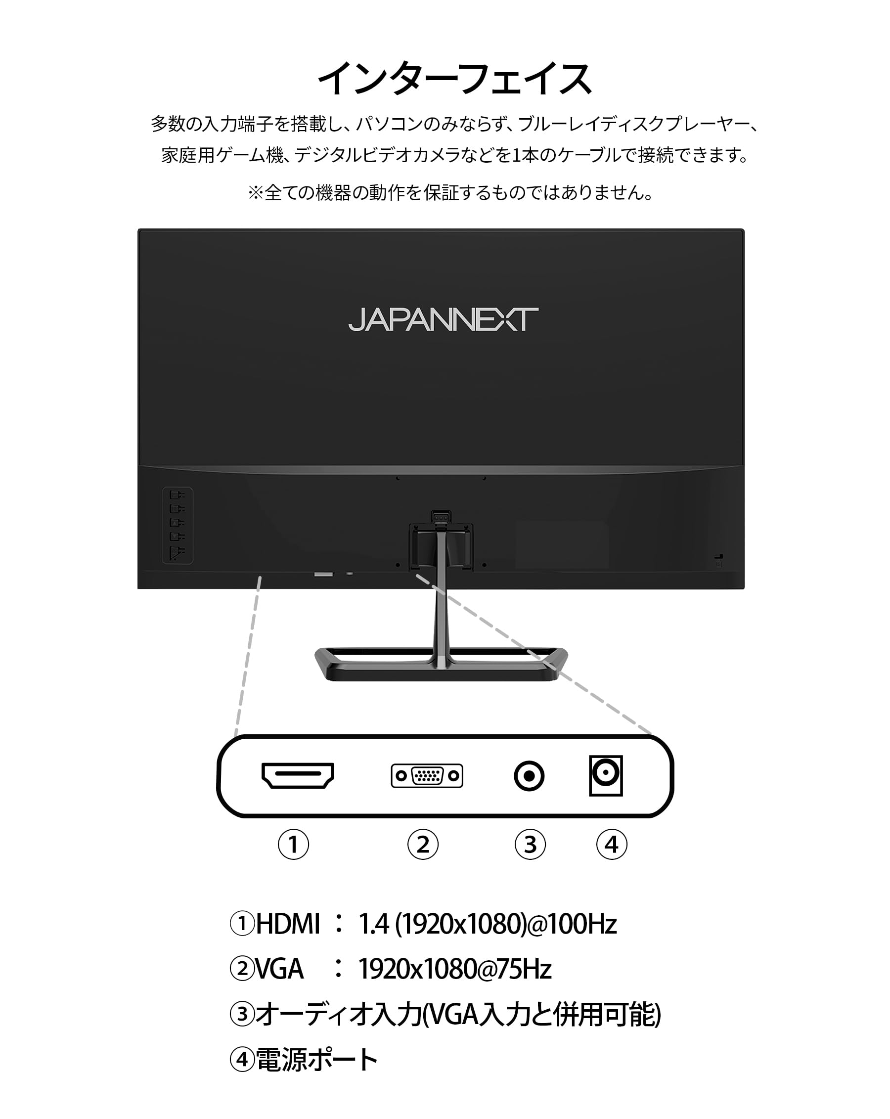 Amazon.co.jp: JAPANNEXT 21.5インチ IPSパネル搭載 フルHD(1920x1080