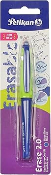 Pelikan Erase 2.0 Bolígrafo Borrable Ergonómico con Tinta Azul para Diestros y Zurdos