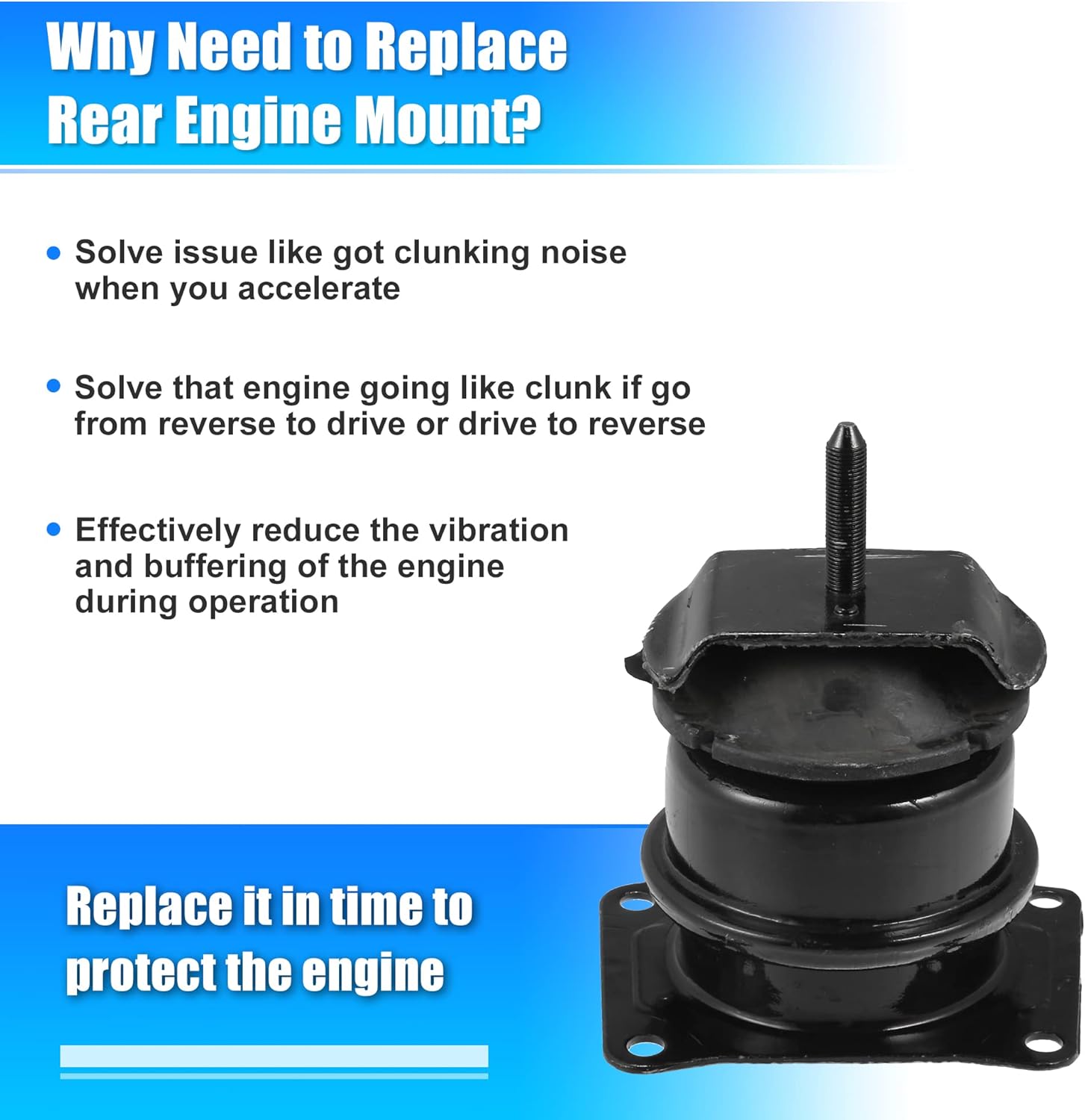 X AUTOHAUX Engine Motor Mount Front 50810-S87-A81 for Honda Accord EX LX 3.0L V6-Gas 1998-2002 Engine Torque Strut Mount Bracket