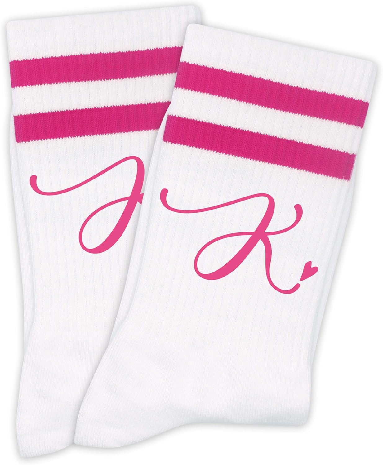 Women's Hot Pink Striped Socks - Birthday Gift, Ladies - Image 3