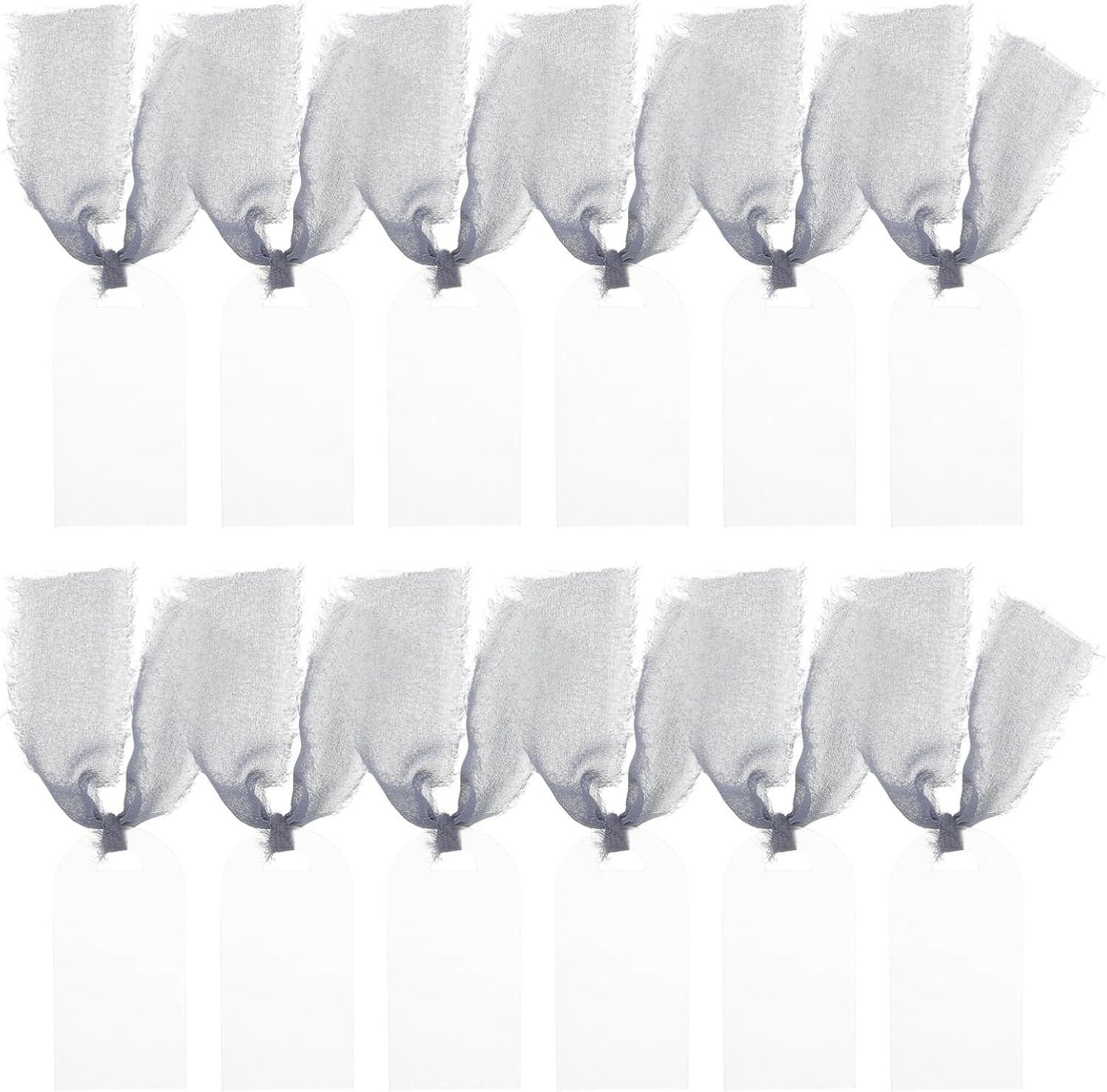Unomor 50Sets DIY Blank Arched Table Number Cards with Ribbon for Seating Labels for Receptions and Events Multipurpose Decorations
