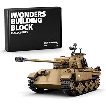WW2 Military Tank German Panther G Building Block, Army Armored Vehicle Set