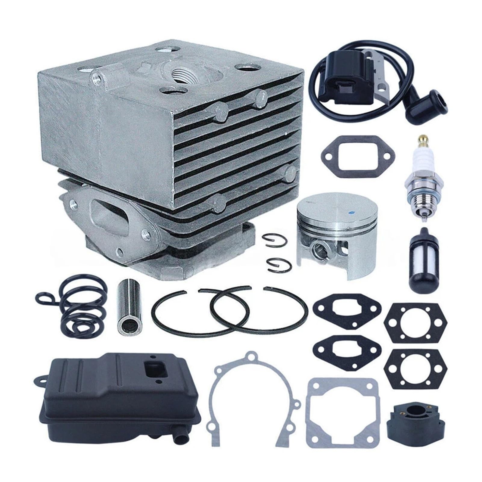 Kit de pistón de 46mm y cilindro para reparar la pérdida de fuerza en soplador BR400 y SR420