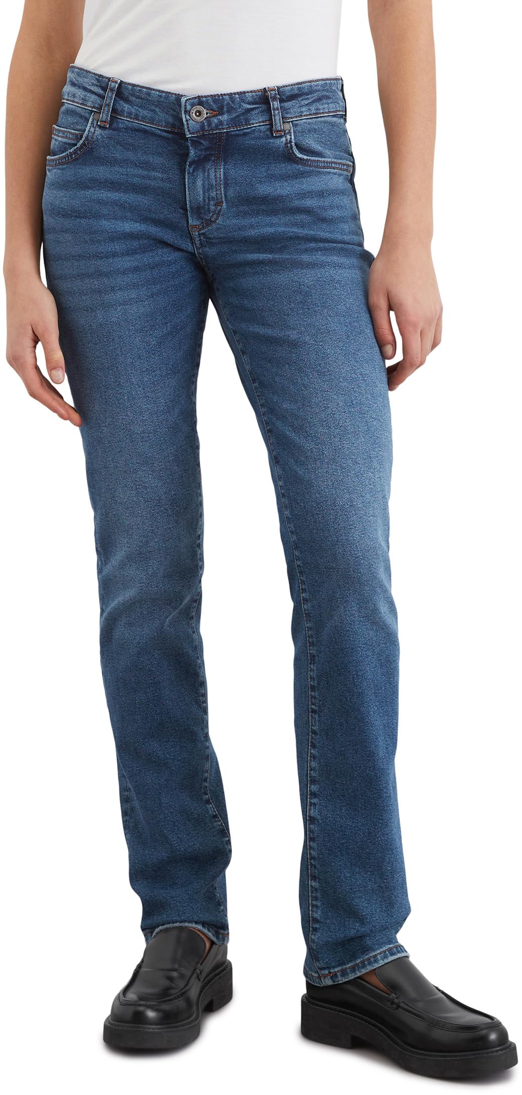 Marc O'Polo Damen Jeanshose mit Stretch-Anteil Straight Fit
