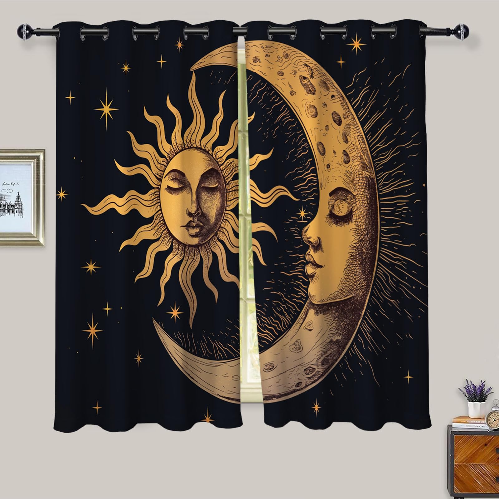 Rideaux occultants pour chambre à coucher et isolation thermique de fenêtre 140x240