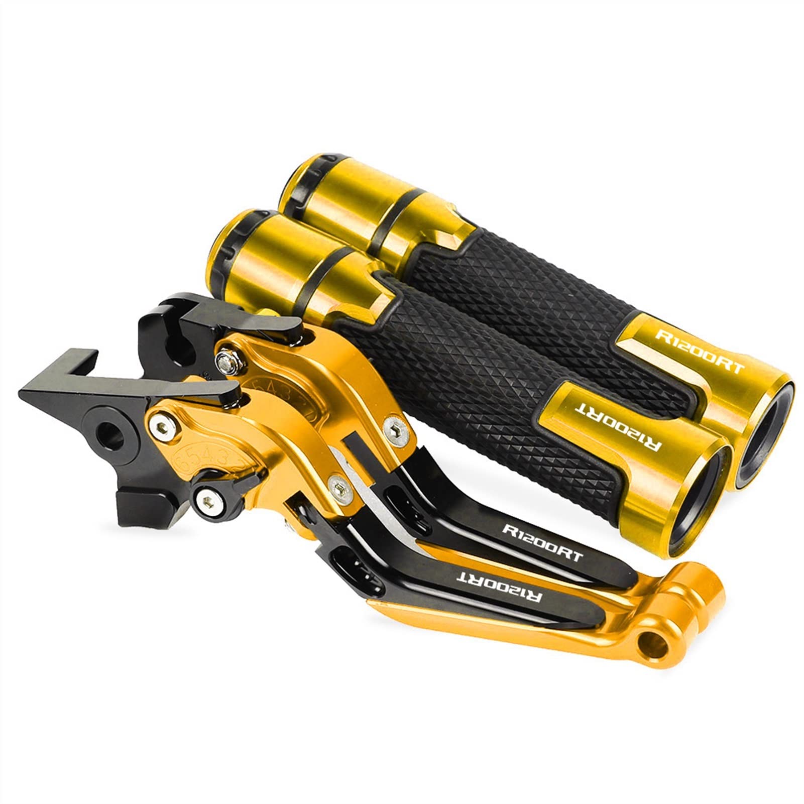 Levier R1200RT cassé ? Remplacez par ces leviers moto pliants CNC couleur or réglables