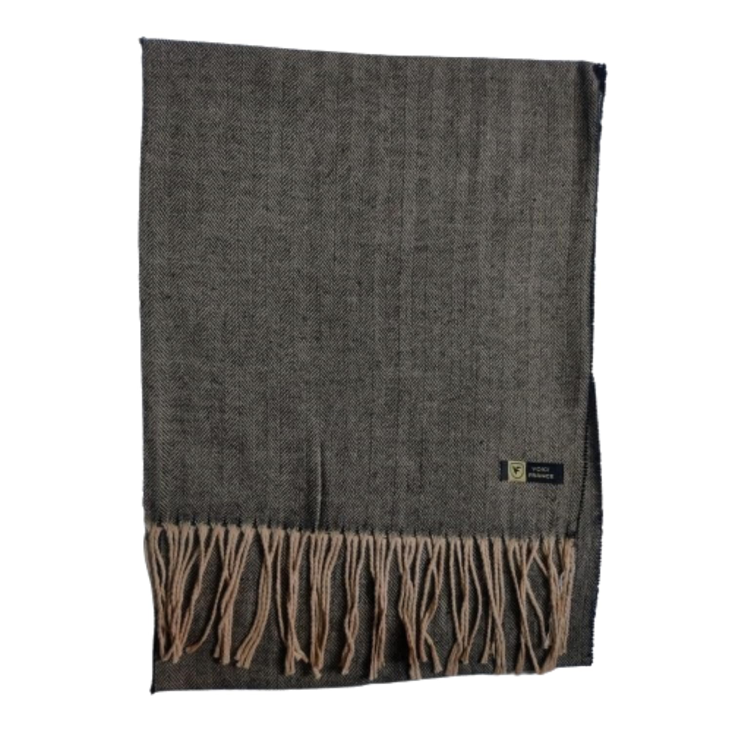 voici France Men's & Women's harringbron wear Soft and Warm Woolen Muffler for winter brown color big size-picture-30