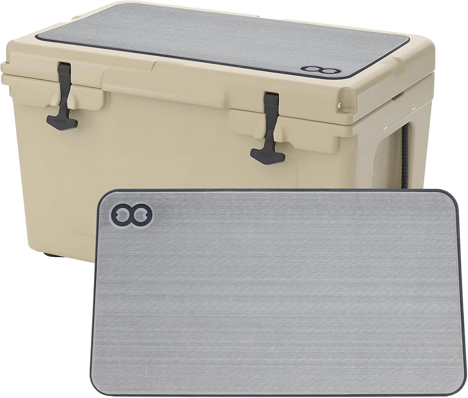WOOWAVE EVA Mat Cooler Pad for Yeti Roadie 60,Peel & Stick Application, Non Slip Comfort Accessories (Grey)