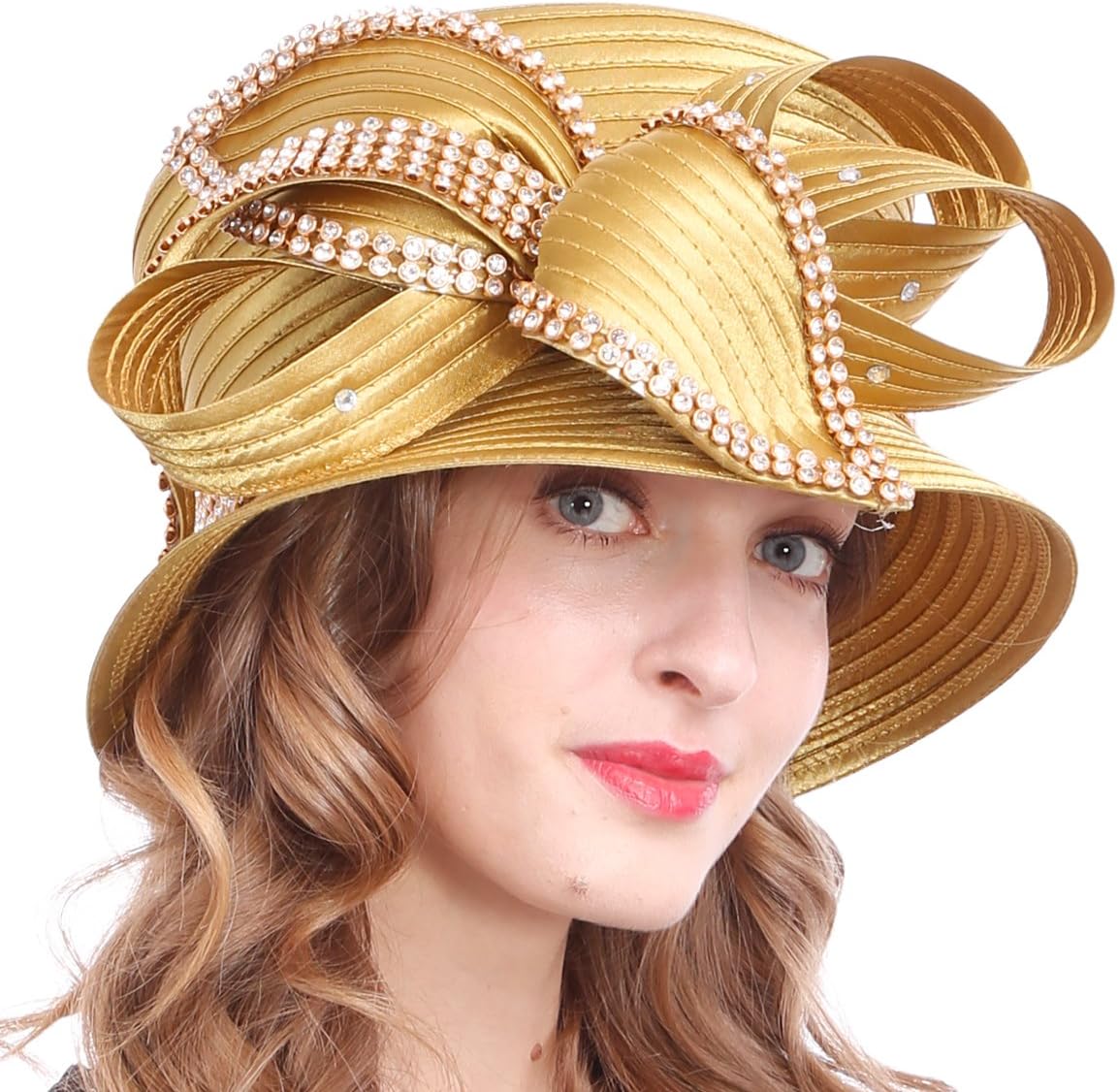 VECRY Women's Dressy Church Baptism Wedding Derby Hat
