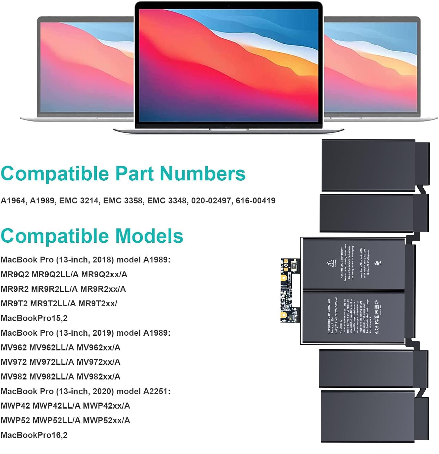 Amazon.co.jp: BNDeluxe 交換用バッテリー MacBook Pro A1989用 13