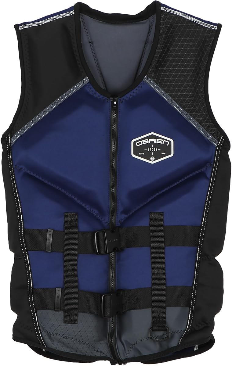 Men's Recon US Coast Guard Approved Level 70 Buoyancy for Waterskiing, Wakeboarding, Surfing and Boating, Red, Large