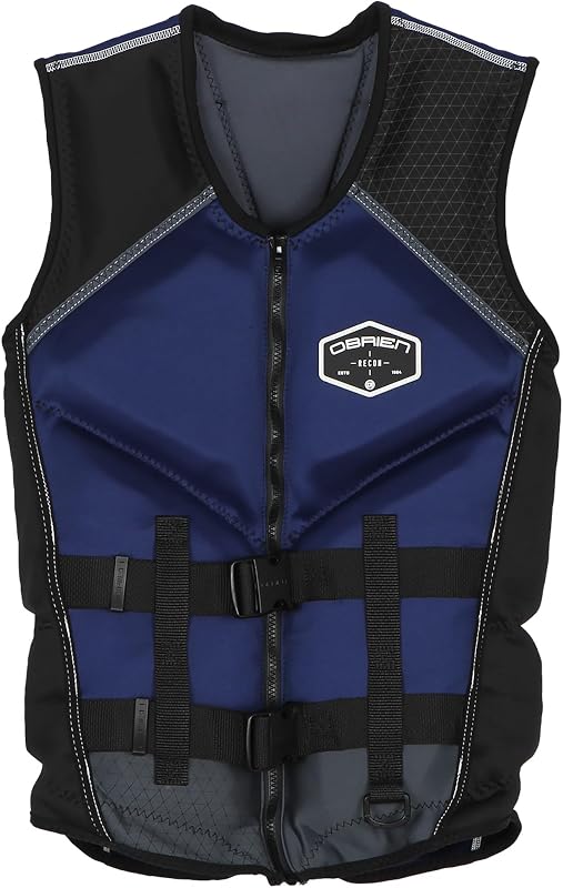 Men's Recon US Coast Guard Approved Level 70 Buoyancy for Waterskiing, Wakeboarding, Surfing and Boating, Red, Large