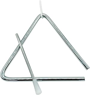 GICO Children's Triangle Metal Large 15 x 15 cm with Clapper Percussion Instrument 3870