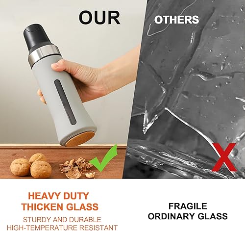 Miniatura 2 de Enra Botella dispensadora de aceite de oliva para vinagre de cocina y aceite de oliva dispensador de botellas de 16.9 fl oz17 oz, botellas de aceite