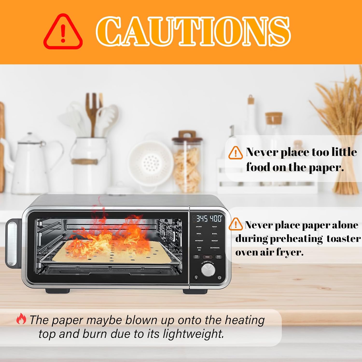 12 x 12 inch Parchment Paper Liners Air Fryer Disposable Square130 Pcs, Perforated&without Holes Sheets Combo, 65-Pcs Each, Accessories for Ninja SP, Cuisinart, Breville, Instant Pot - Image 6