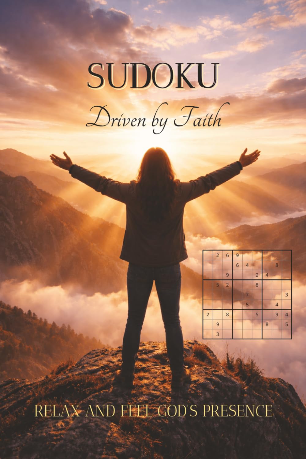 SUDOKU Driven by Faith: Christian Sudoku puzzles with Encouraging Bible Verses | Help Relax, Calm the Mind, and Feel God's Presence | 6x9 Inches, 110 Pages | 50+ Puzzles | Solutions Included