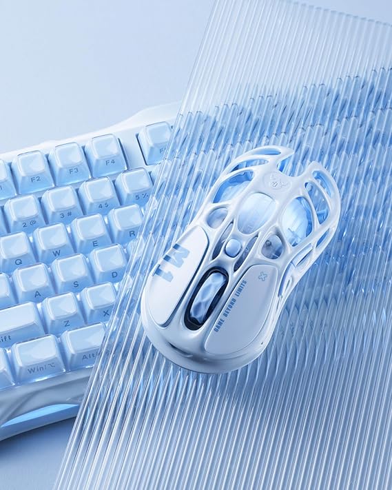 GravaStar Mercury K1 Keyboard & M1 Pro Mouse & Mouse Pad - Ice Blue