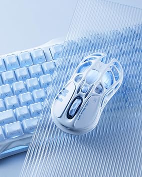 GravaStar Mercury K1 Keyboard & M1 Pro Mouse & Mouse Pad - Ice Blue
